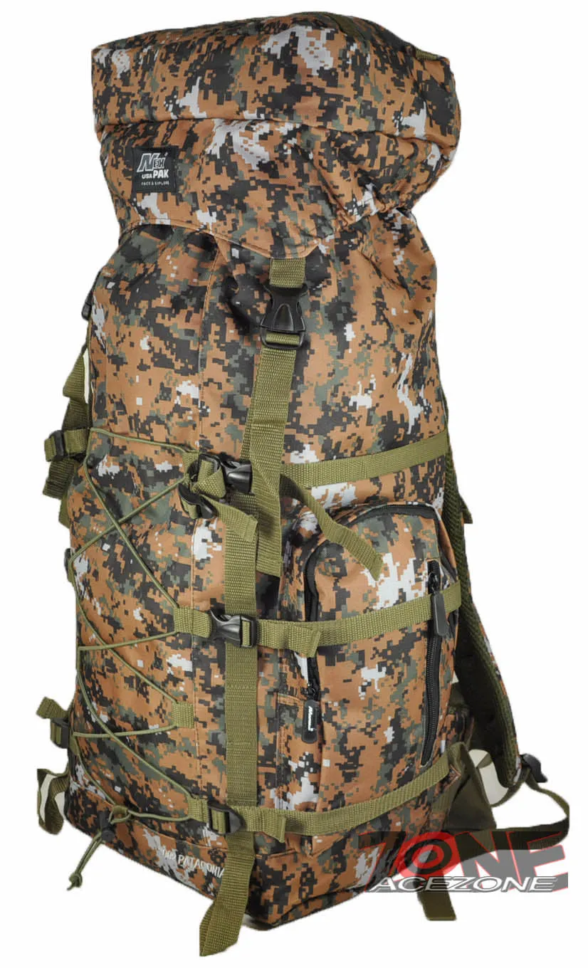 Nexpak USA Backpack camping, hunting, outdoor 4300 CU IN HB002 WOODLAND D CAMO