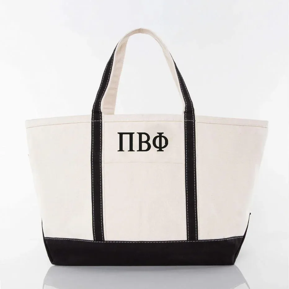 Pi Beta Phi Large Canvas Tote Bag