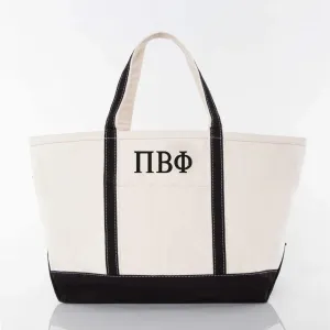 Pi Beta Phi Large Canvas Tote Bag