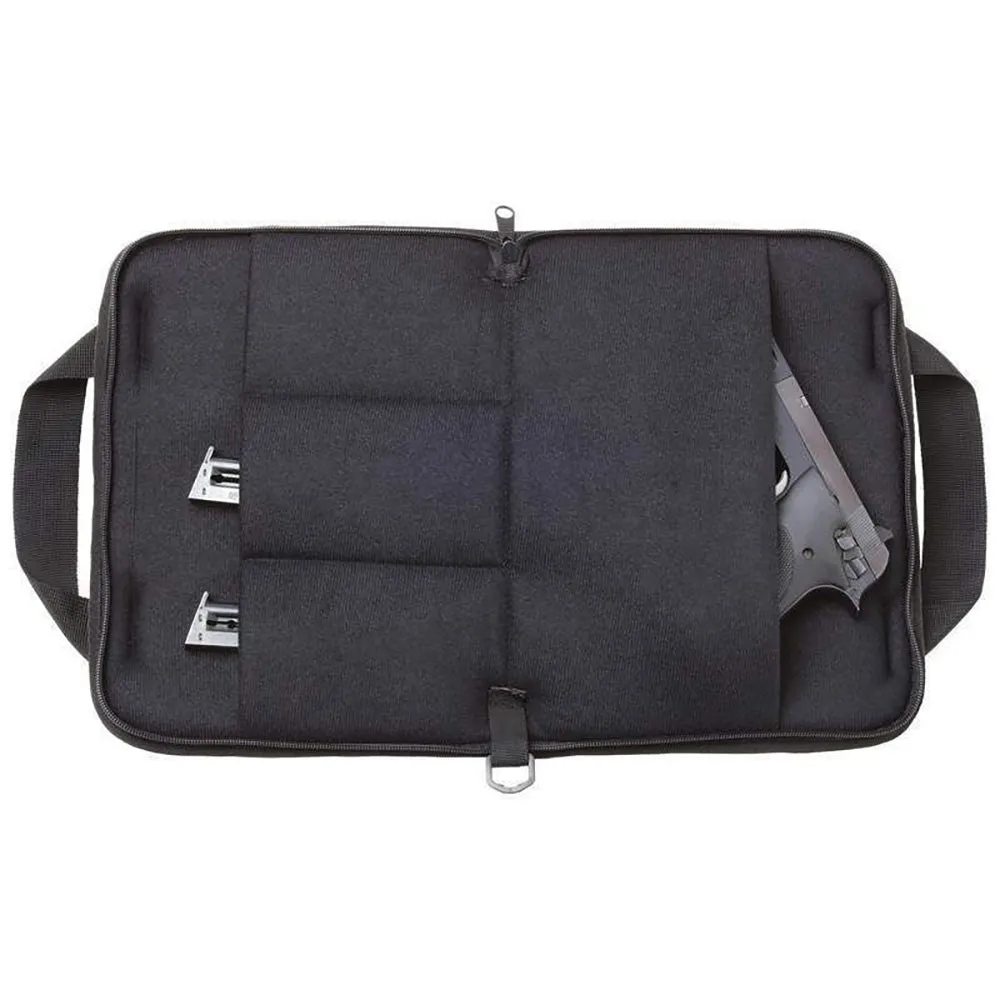 Pistol Rug Black Soft Padded 12" Hand Gun Case Storage Zippered Pouch 4 Pockets