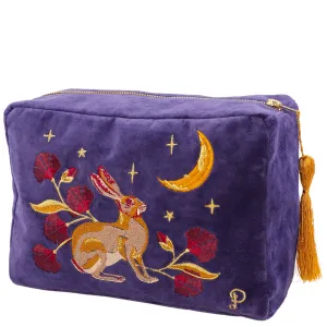 Powder Hare At Midnight Velvet Washbag