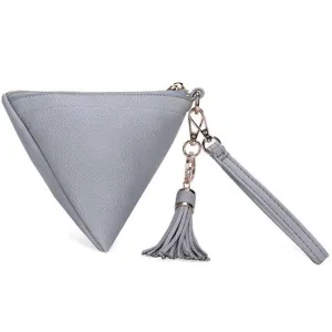 Pyramid Wristlet w/ Tassel - Denim Blue
