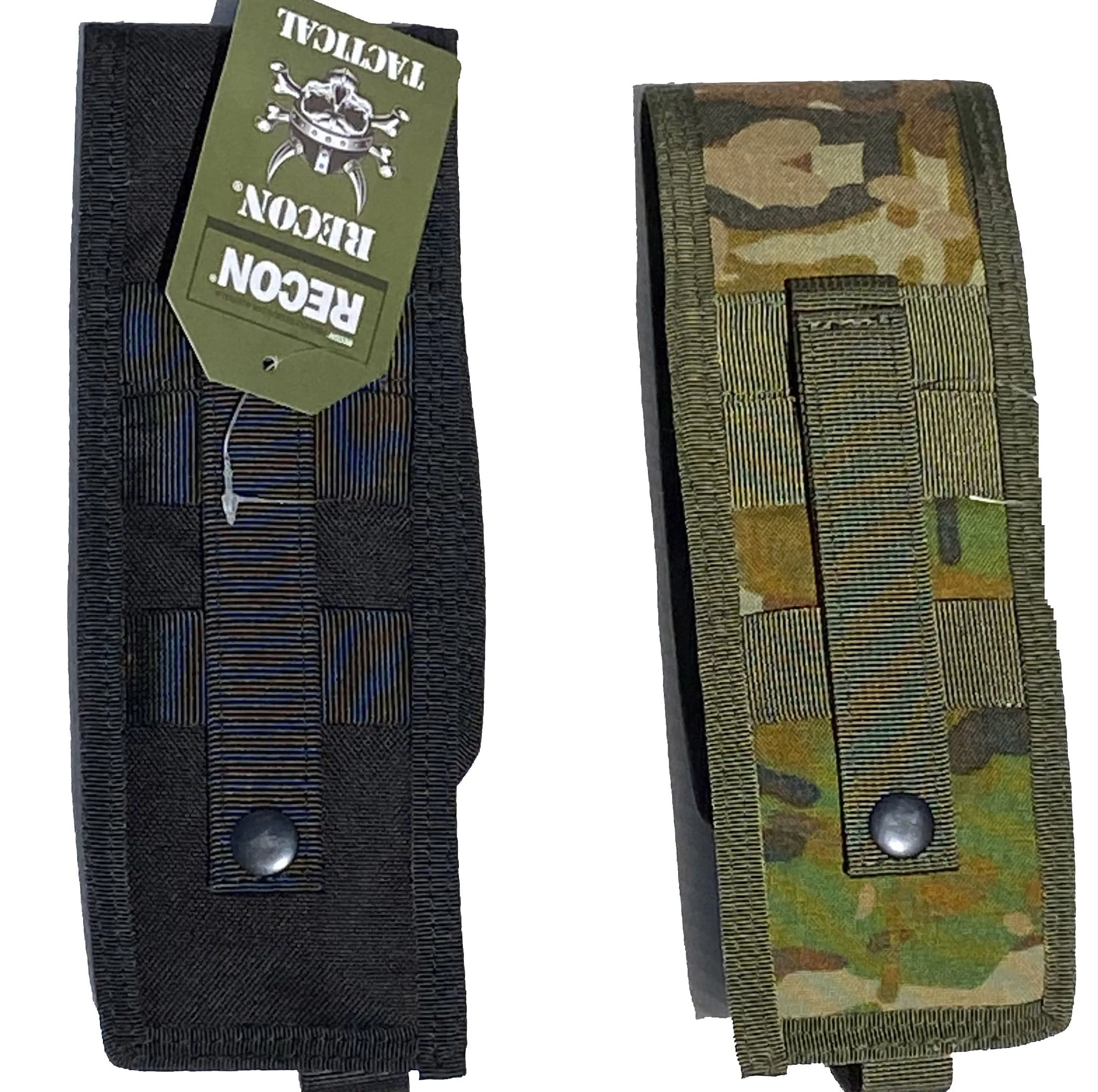 RECON AMC Camo & Black Tall Utility MOLLE Pouches