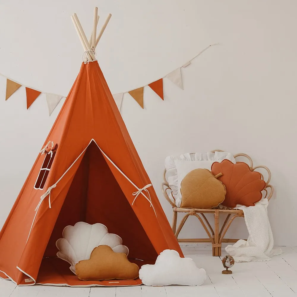 Red Fox Teepee And Mat Set - Red