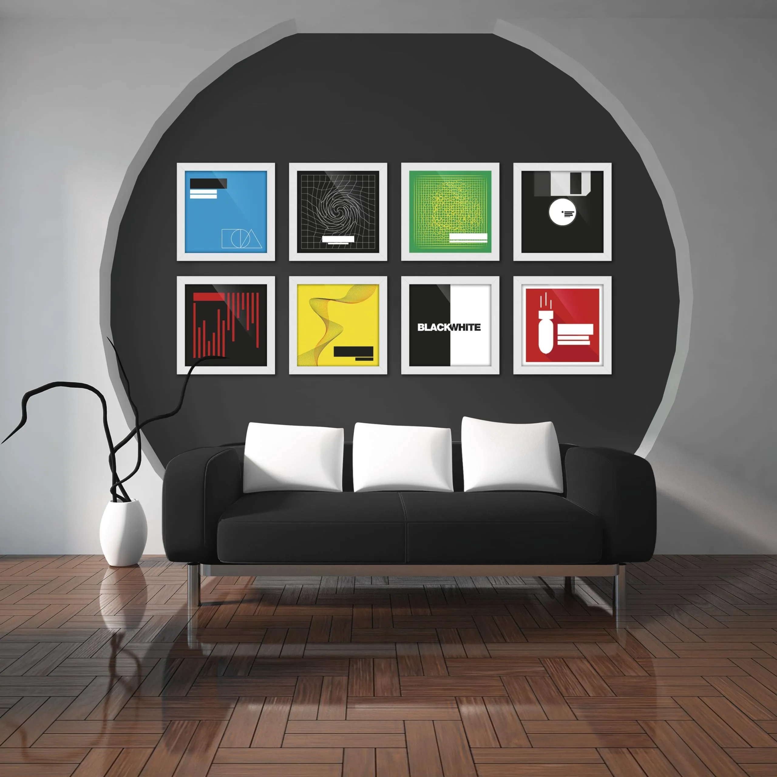 Reloop VINYL-FRAME-SET-12WHT Vinyl Frame 3-Piece Set 12", White
