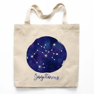 Sagittarius Zodiac Constellation Canvas Tote Bag