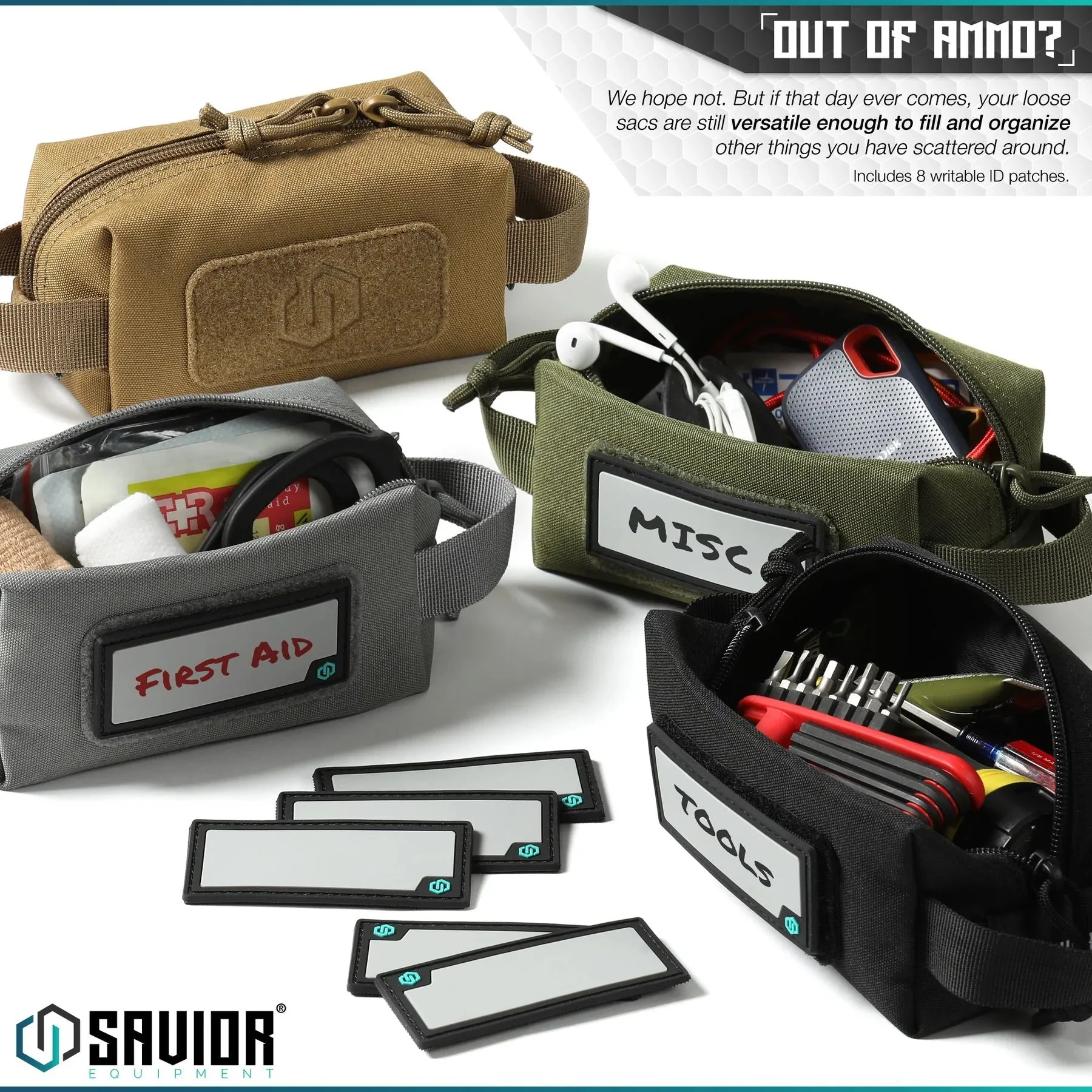 Savior Equipment Loose Sac Mini Soft Ammo Carrier (4 Pack)
