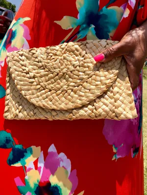 Summer Straw Clutch