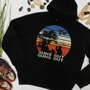 Suns Out Guns Out Duck Hunting Gildan Hoodie