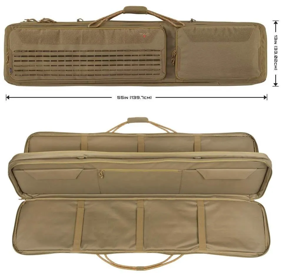 Tac-Six 55" Lockable 2-Firearm Unit Tactical Gun Case