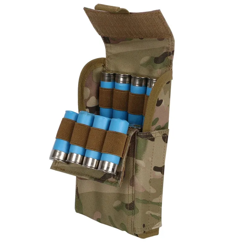 Tactical Ammo Shells Bag 25 Round Tactical Edc 12GA 12 Gauge Pouch Molle Waterproof Outdoor Hunting Magazine Pouches