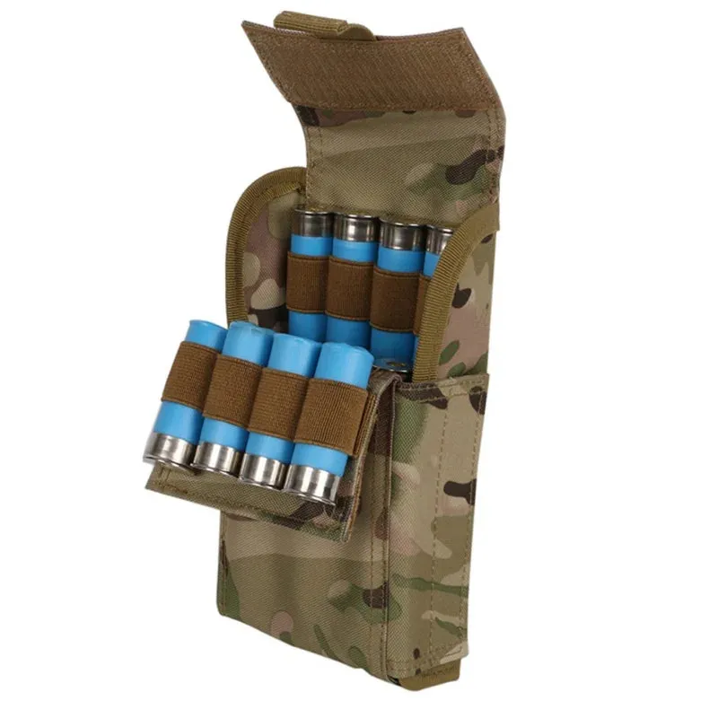 Tactical Ammo Shells Bag 25 Round Tactical Edc 12GA 12 Gauge Pouch Molle Waterproof Outdoor Hunting Magazine Pouches