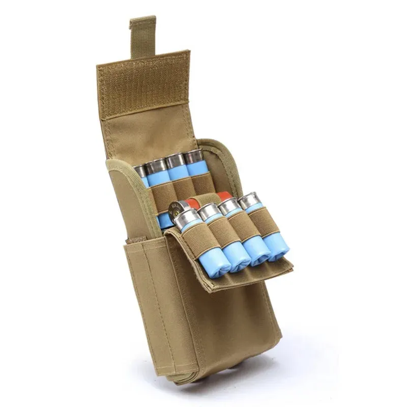 Tactical Ammo Shells Bag 25 Round Tactical Edc 12GA 12 Gauge Pouch Molle Waterproof Outdoor Hunting Magazine Pouches