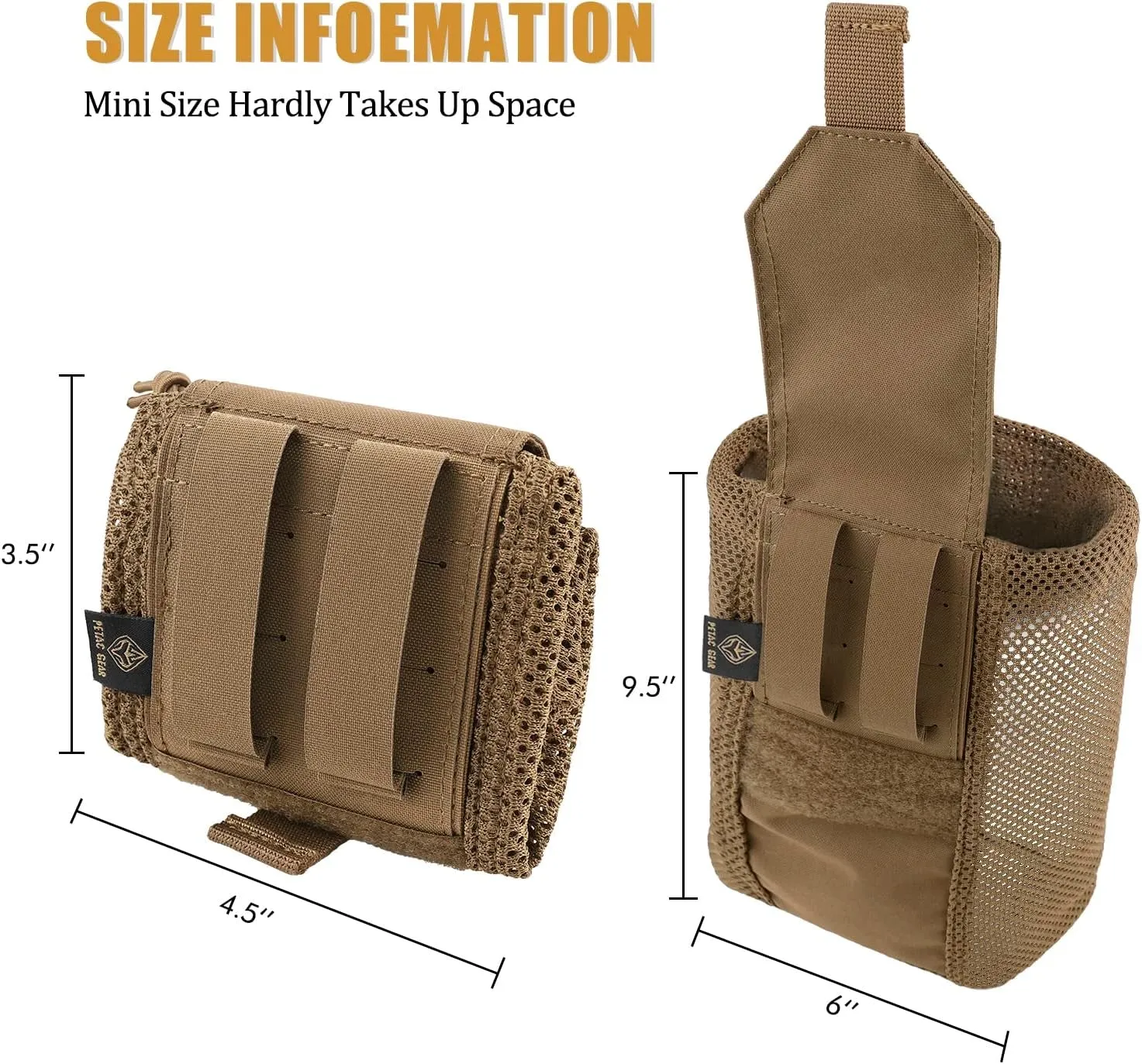 Tactical Belt Pouch ,Roll up Foldable