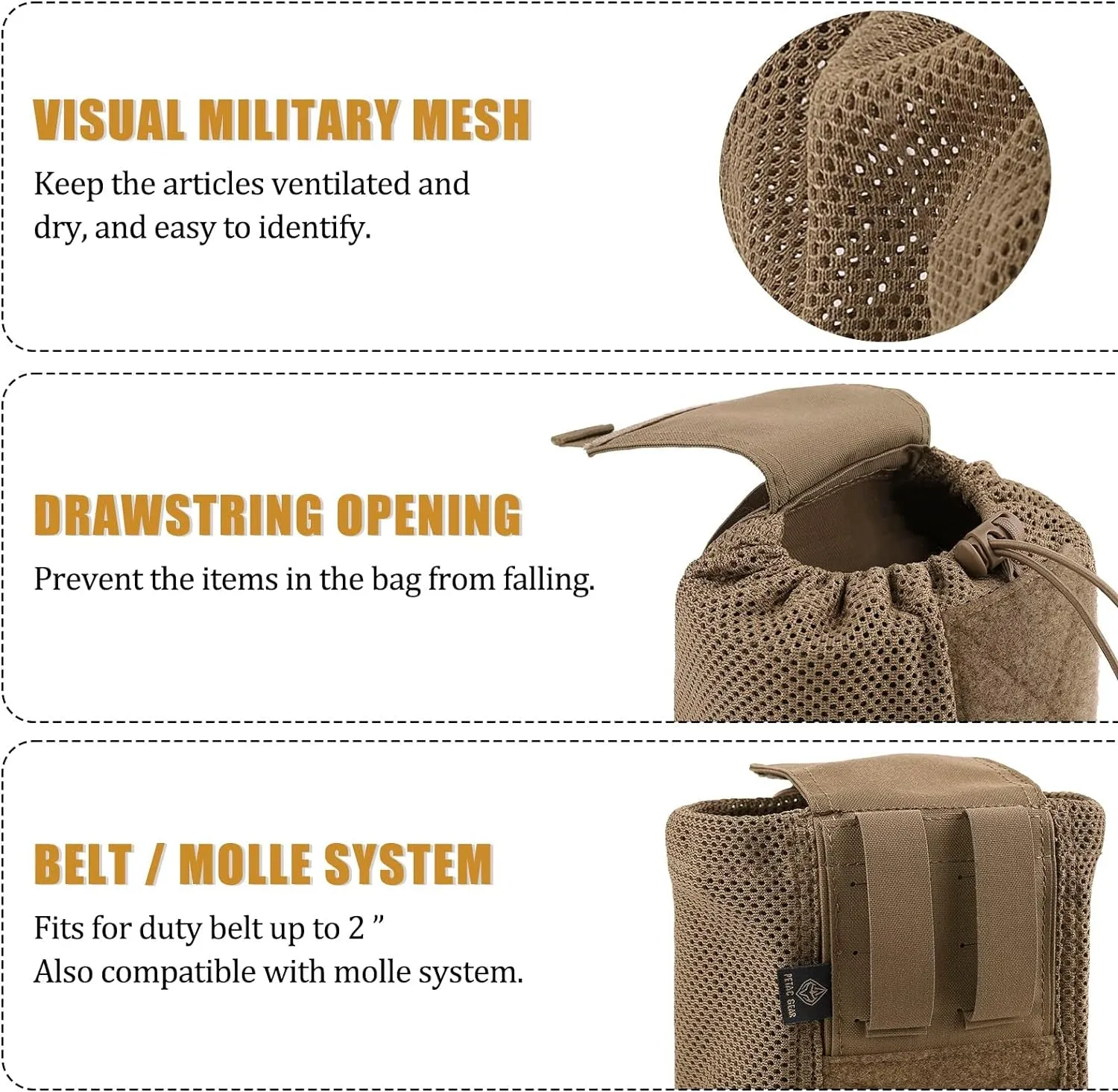 Tactical Belt Pouch ,Roll up Foldable