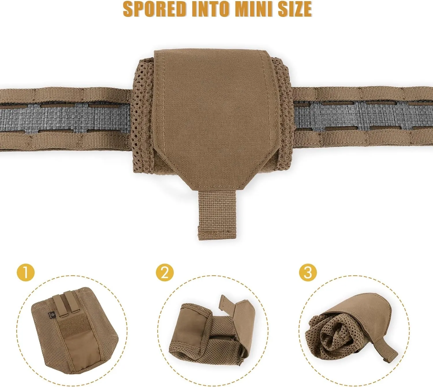 Tactical Belt Pouch ,Roll up Foldable