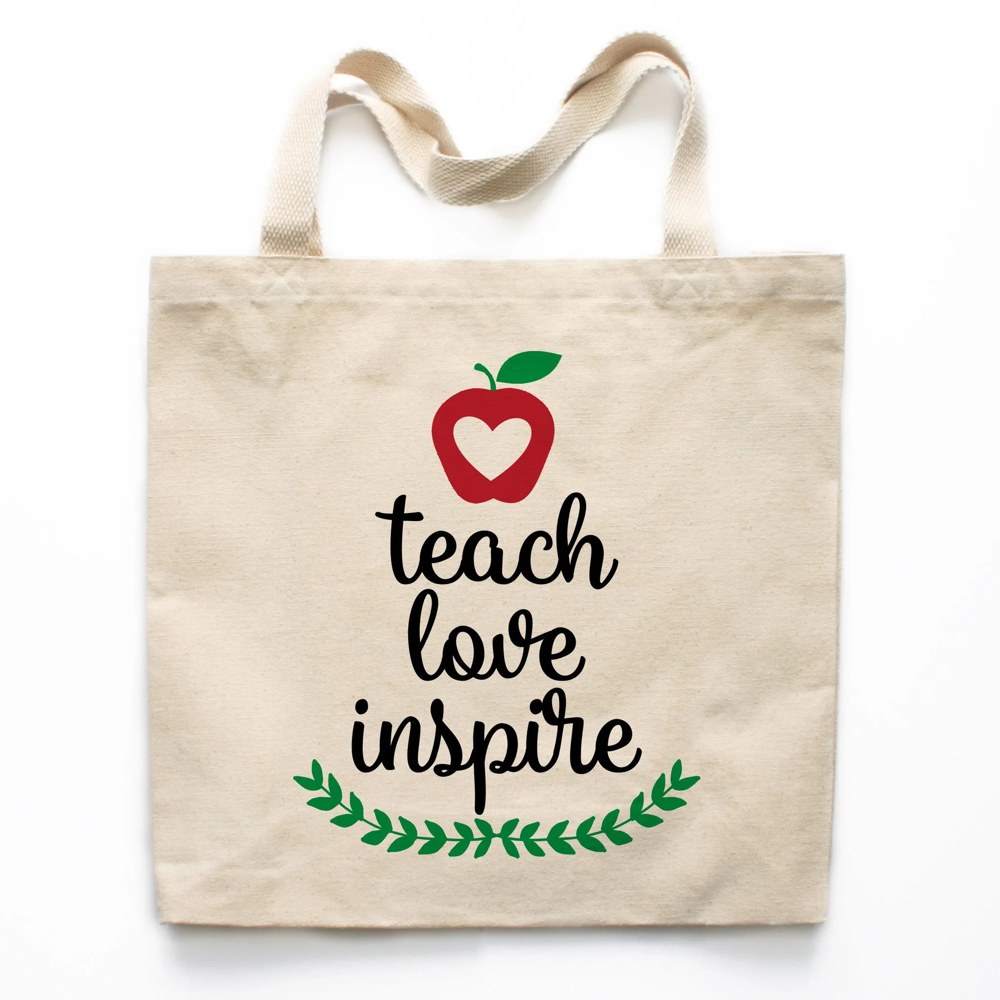 Teach Love Inspire Canvas Tote Bag