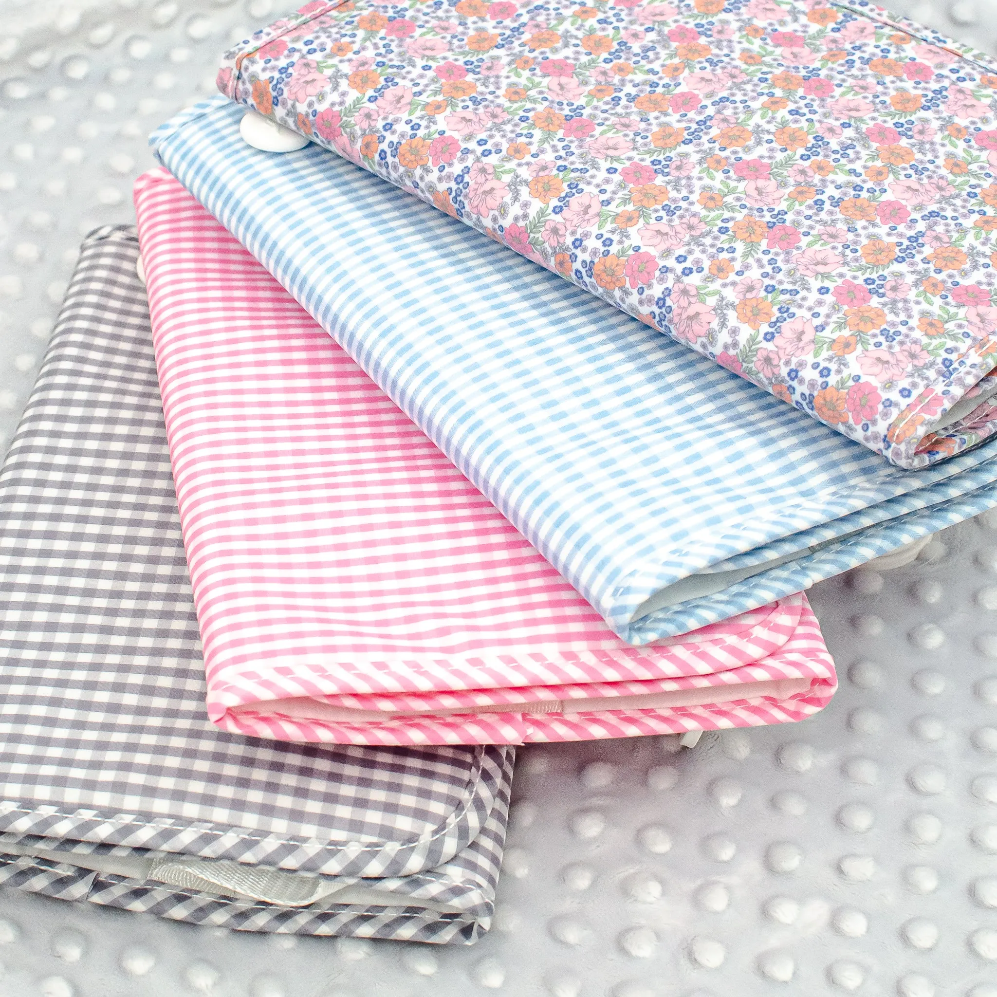TRVL Design - Game Changer Pad - Baby Changing Pad - Baby Gift - Light Blue Gingham Check