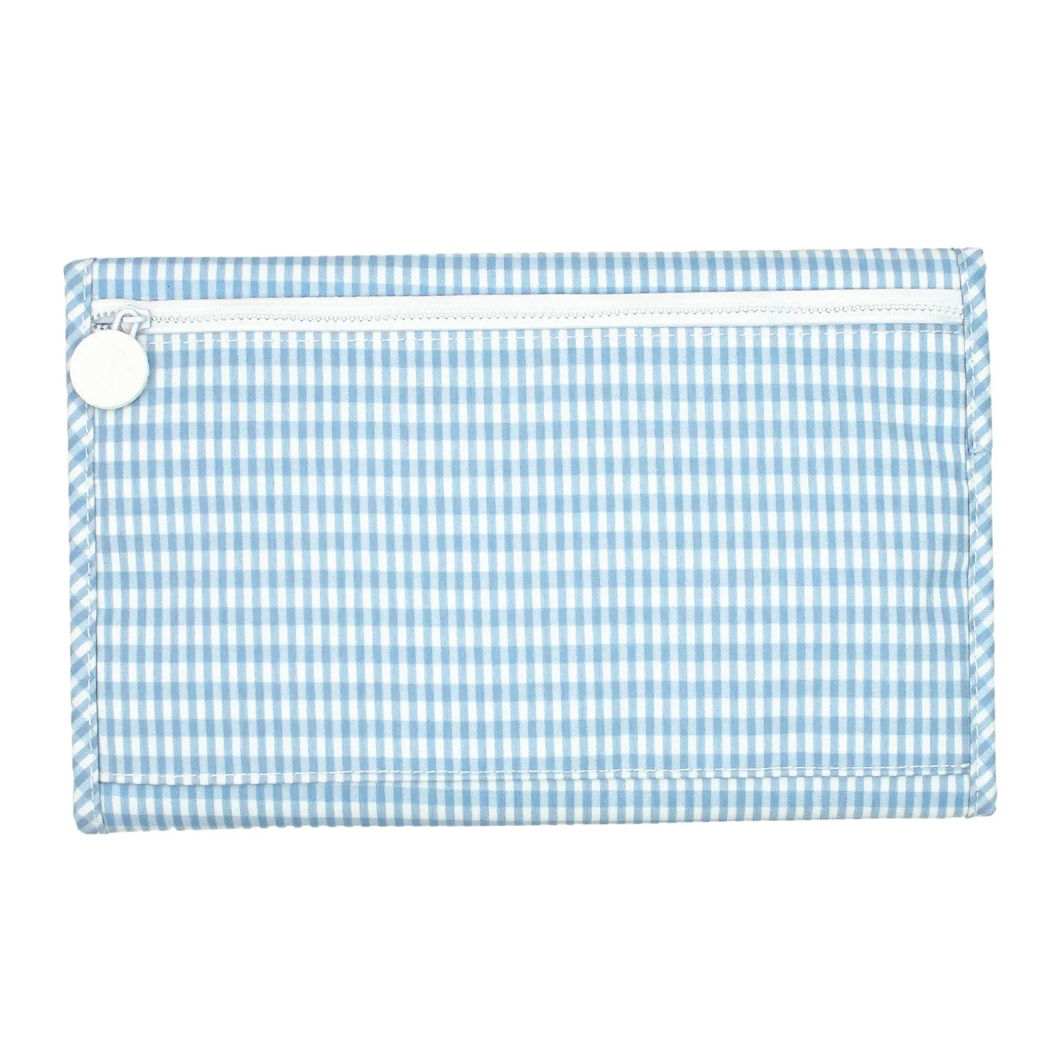 TRVL Design - Game Changer Pad - Baby Changing Pad - Baby Gift - Light Blue Gingham Check