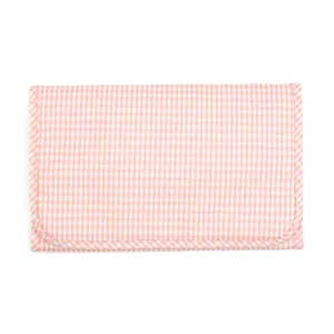 TRVL Design - Game Changer Pad - Baby Changing Pad - Baby Gift - Taffy Gingham Check - Coral Pink