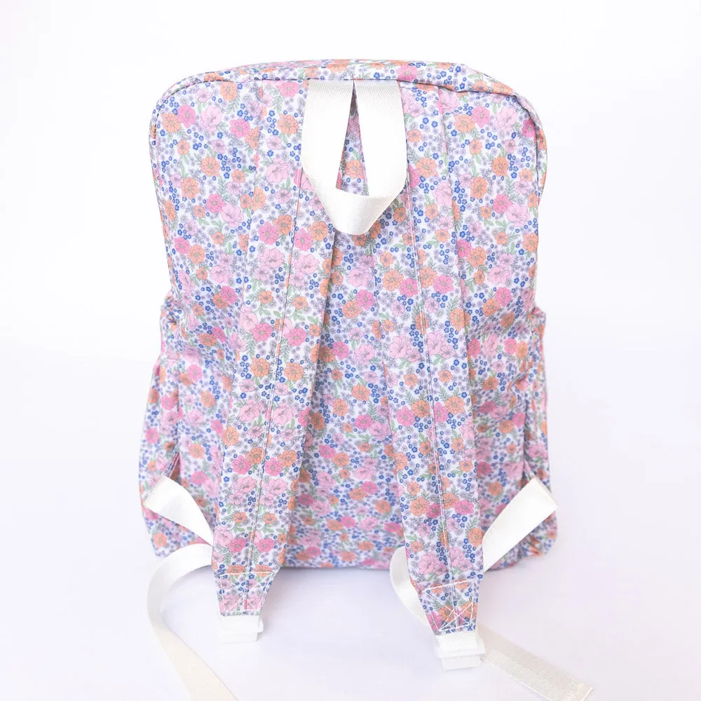 TRVL Design - Garden Party Backpacker - Monogrammed Baby Gift - Floral Diaper Bag
