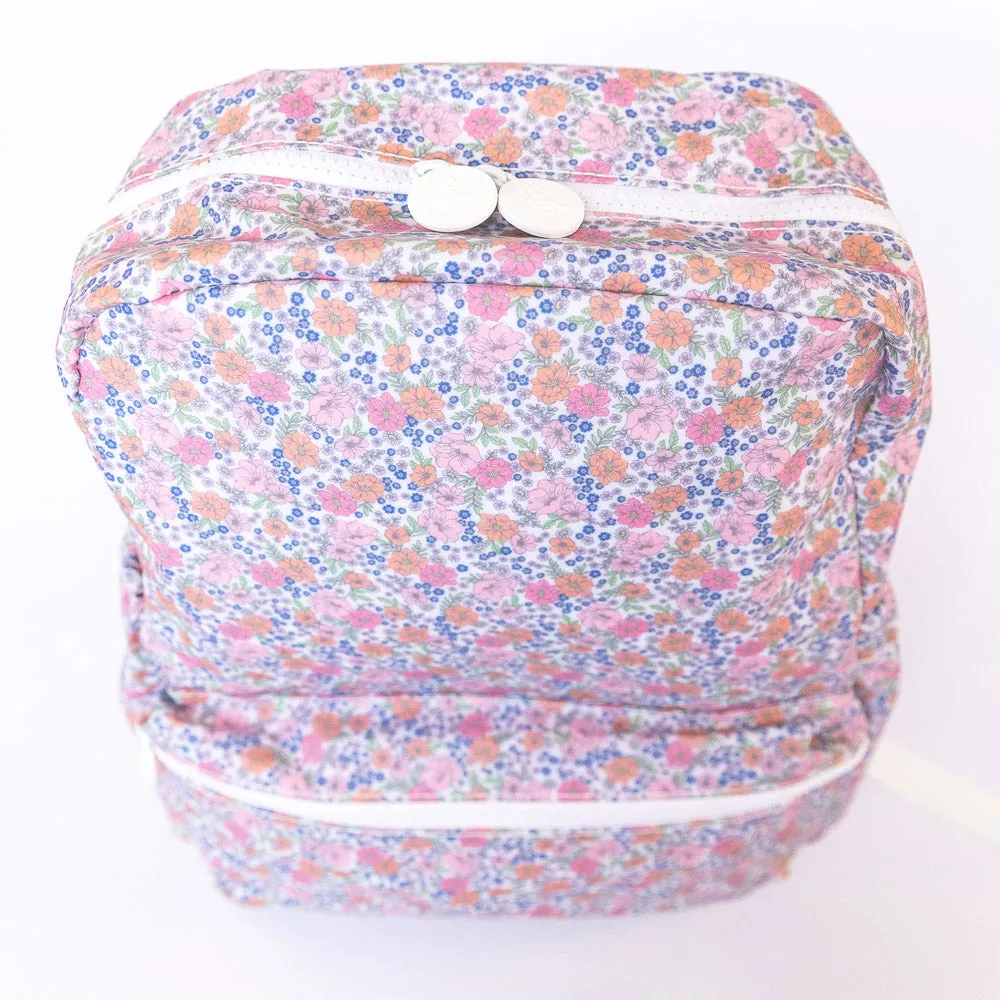 TRVL Design - Garden Party Backpacker - Monogrammed Baby Gift - Floral Diaper Bag