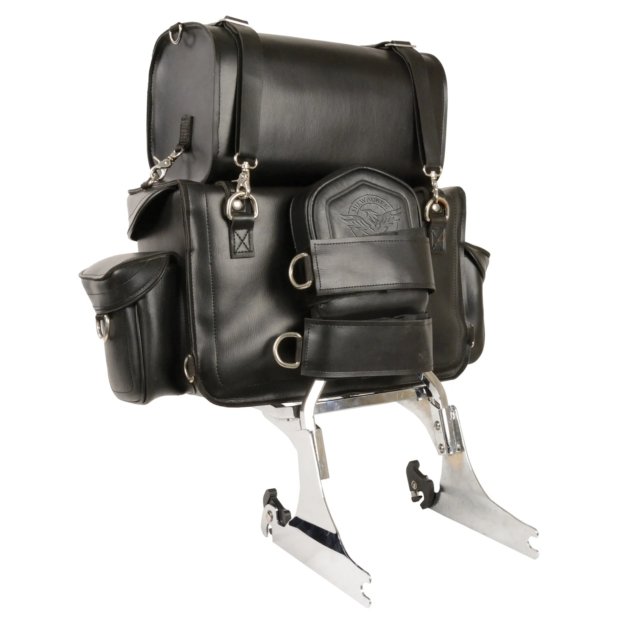 Two Piece Touring Pack Sissy Bar Bag (18X12X9)