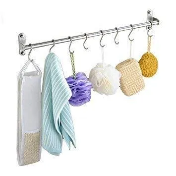 UniTendo Multifunction Towel Rack Hanger Hanging Rack Pan Pot Rack Kitchen Utensils Organizer Racks for Kitchen and Bathroom Accessories in 31" Stainless Steel with 15 Hooks.
