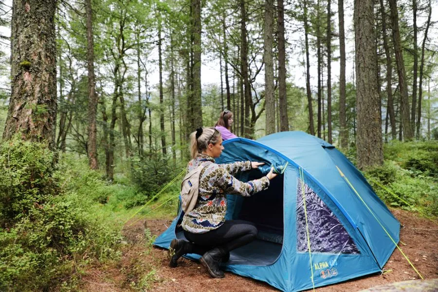 Vango "Alpha 400 CLR" 4 Person Tent (in Blue) ***SENTINAL ECO FABRIC***