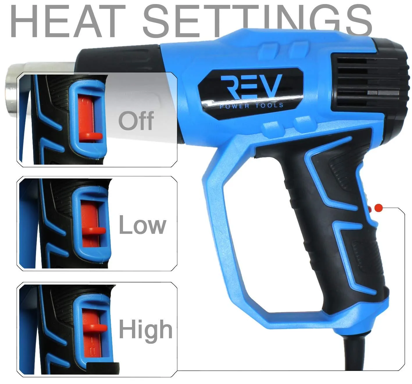 VViViD Model GW1500N Blaze Rapid Heat 1500-Watt Corded Heat Gun (MCF) [Pre-Packed, Faster Shipping]