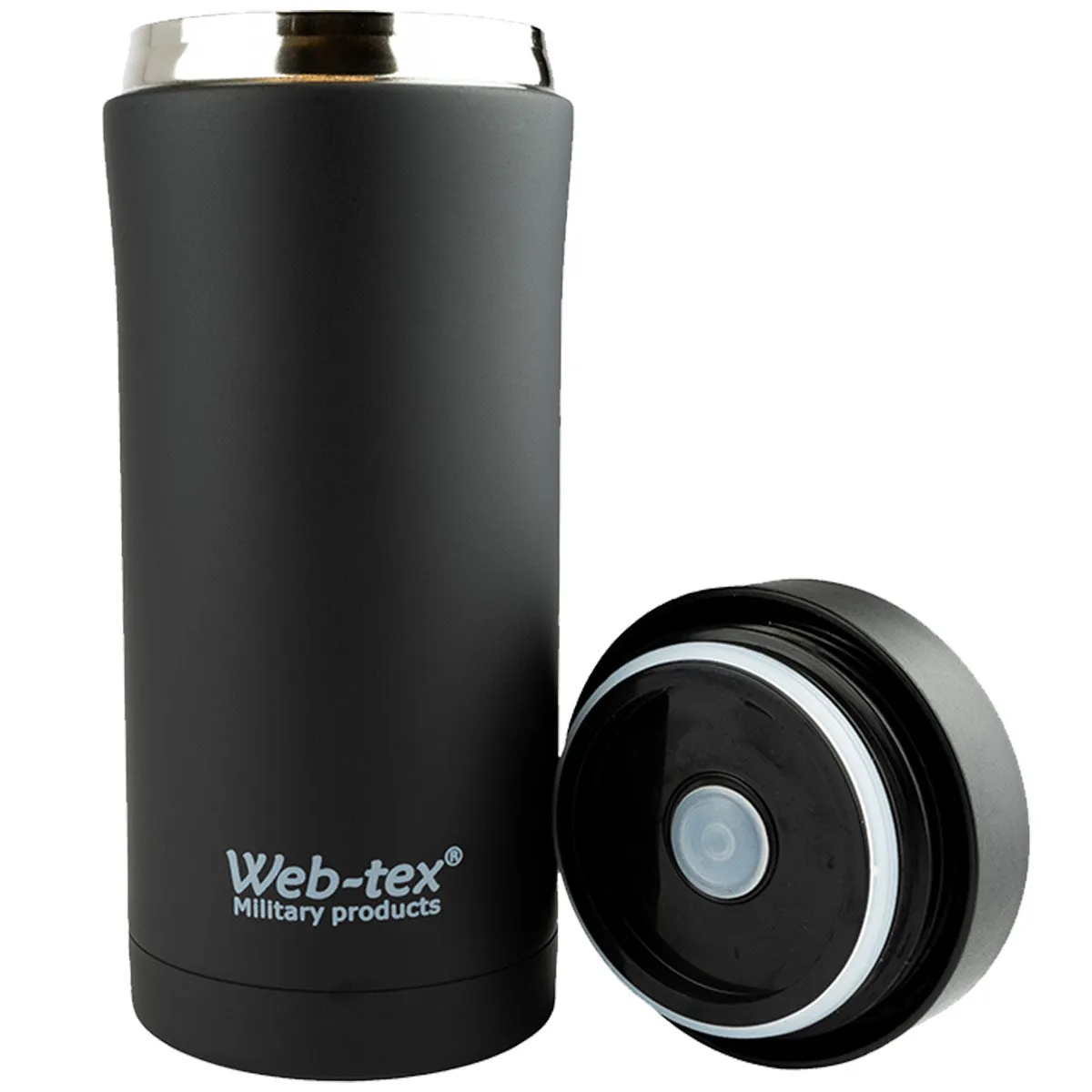 Web-Tex Ammo Pouch Flask Stainless Steel Black