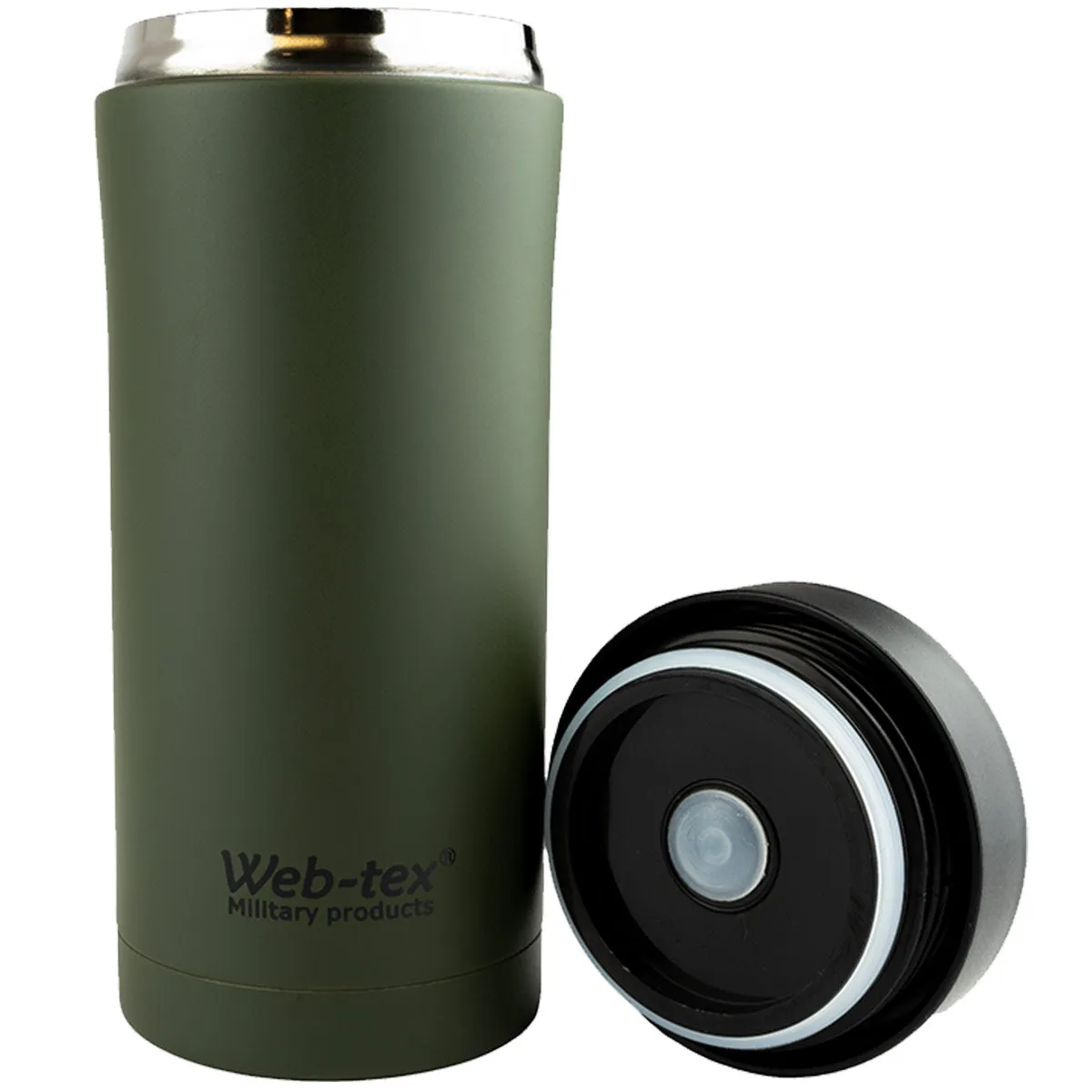 Web-Tex Ammo Pouch Flask Stainless Steel Green